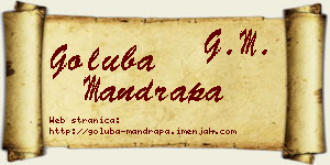 Goluba Mandrapa vizit kartica